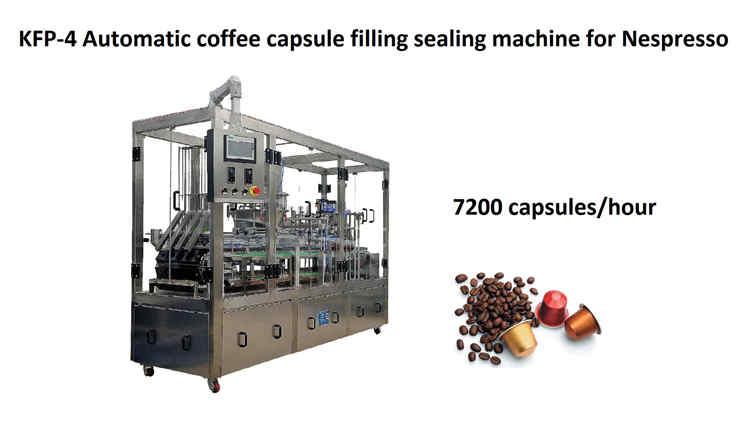 April 10, 2019, a KFP-4 high speed Nespresso coffee capsule filling and sealing